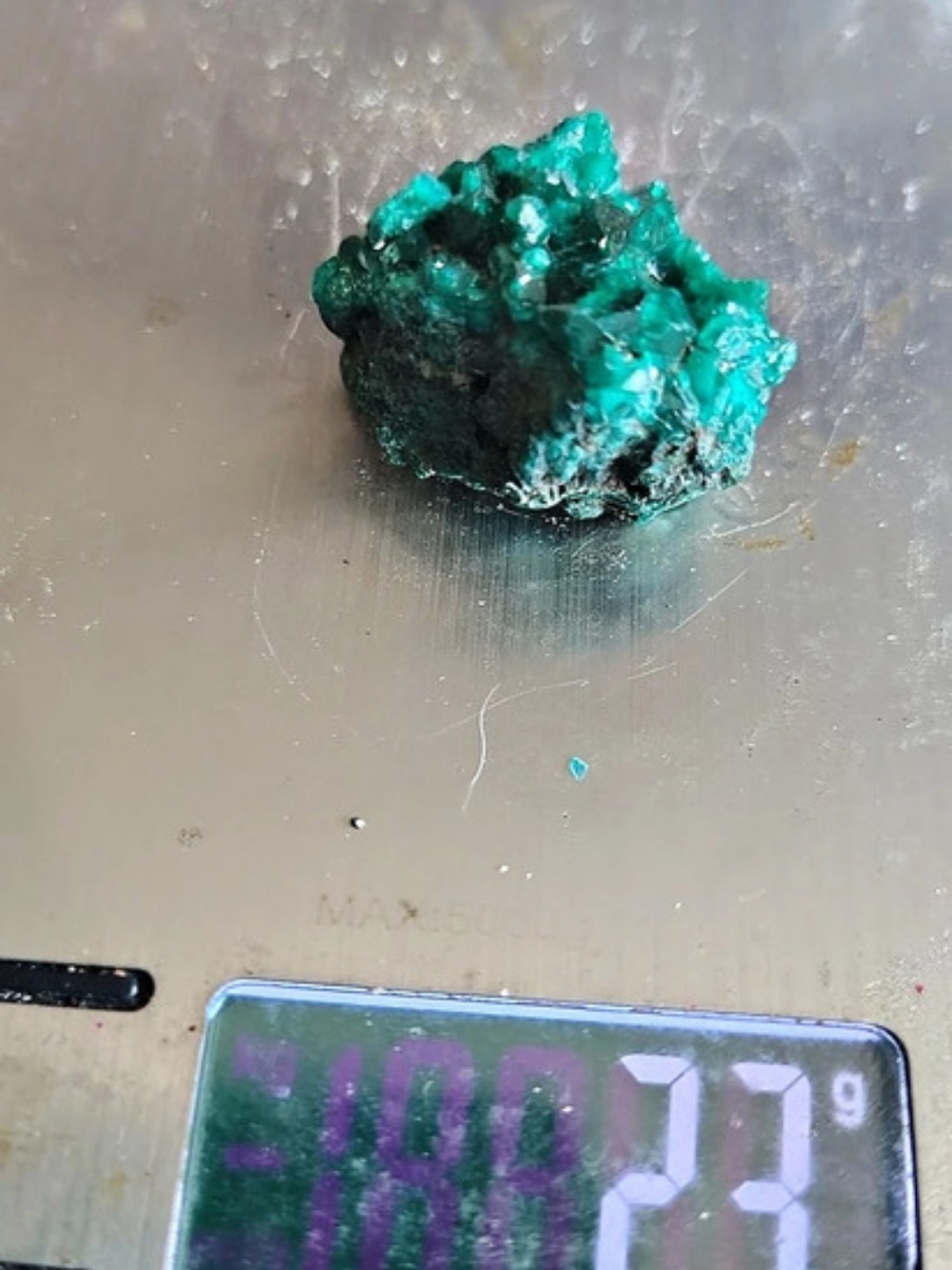 Raw Dioptase Crystal Cluster Specimen - 23g